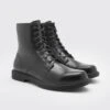 Geschnürte Stiefel Im Leder-Look 1 Geschnürte Stiefel Im Leder-Look -Nerf Verkäufe bmm17410 black xl