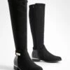 Flache Overknee-Stiefel Mit Kroko-Einsatz 1 Flache Overknee-Stiefel Mit Kroko-Einsatz -Nerf Verkäufe dzz20446 black xl