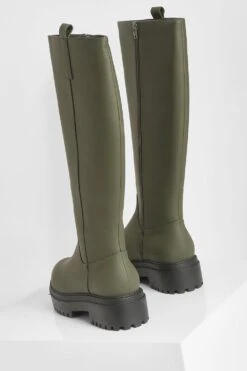 Kniehohe Klobige Stiefel -Nerf Verkäufe fzz19109 khaki xl 3