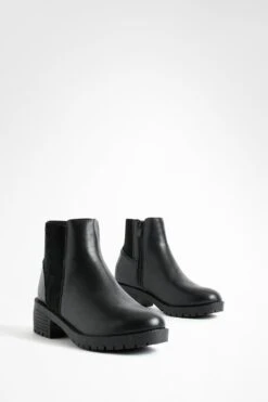 Gerippte Elastische Chelsea-Stiefel -Nerf Verkäufe fzz24089 black xl 1