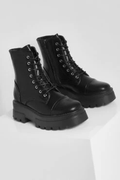 Klobige Stiefel Mit Geteiler Sohle -Nerf Verkäufe fzz30237 black xl 2