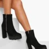 Platform Chelsea-Stiefel Mit Blockabsatz 1 Platform Chelsea-Stiefel Mit Blockabsatz -Nerf Verkäufe fzz31794 black xl