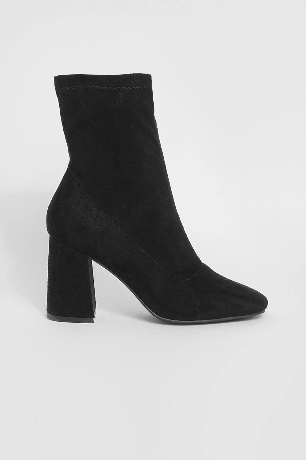 Breite Passform Eckige Stiefel Mit Blockabsatz 4 Breite Passform Eckige Stiefel Mit Blockabsatz – Bild 2