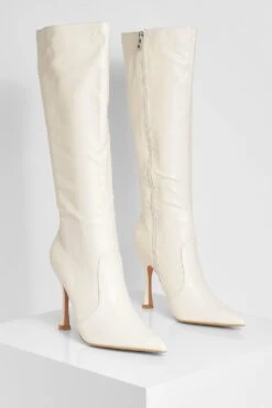 Overknee-Stiefel Mit Absatz 8 Overknee-Stiefel Mit Absatz -Nerf Verkäufe fzz33400 ecru xl 2