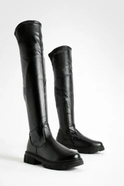 PU-Overknee-Stiefel