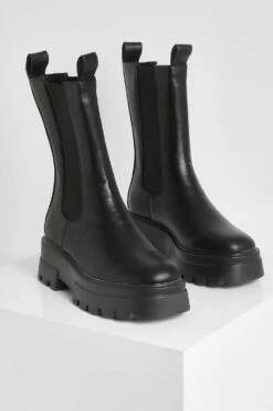 Breite Passform Chelsea-Stiefel Mit Klobiger Sohle -Nerf Verkäufe fzz37359 black xl 2