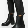 Breite Passform Klobige Chelsea-Stiefel