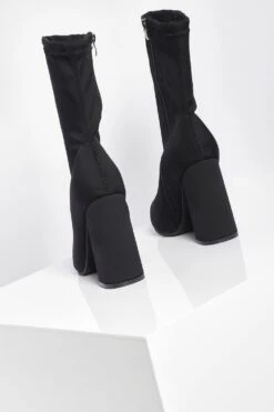 Spitze Socken-Stiefel Mit Blockabsatz -Nerf Verkäufe fzz50134 black xl 3