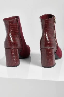 Stiefel Mit Blockabsatz Und Seitlichem Reißverschluss 9 Stiefel Mit Blockabsatz Und Seitlichem Reißverschluss -Nerf Verkäufe fzz55112 burgundy xl 3