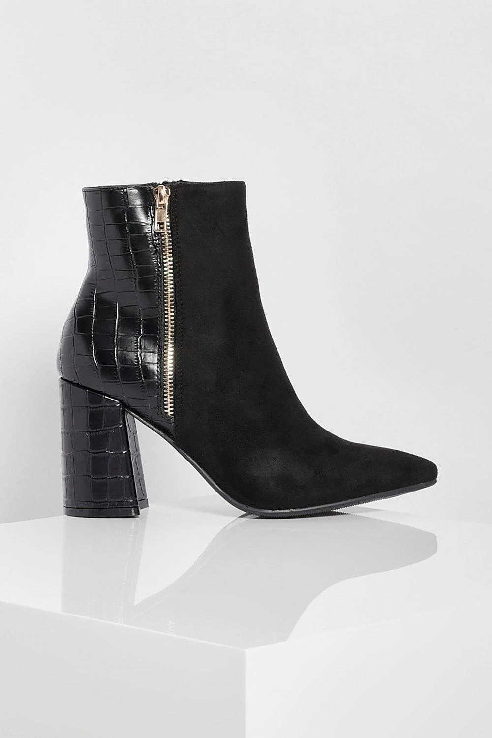 Stiefel Mit Blockabsatz Und Seitlichem Reißverschluss 4 Stiefel Mit Blockabsatz Und Seitlichem Reißverschluss – Bild 2