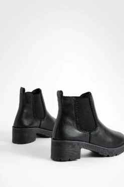 Klobige Chelsea-Stiefel Mit Geripptem Detail 9 Klobige Chelsea-Stiefel Mit Geripptem Detail -Nerf Verkäufe fzz55475 black xl 3