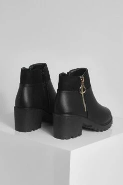 Chelsea-Stiefel Mit Blockabsatz, O-Ring Und Seitlichem Reißverschluss -Nerf Verkäufe fzz72680 black xl 3