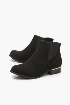 Breite Passform Chelsea-Stiefel Mit Metall-Detail 8 Breite Passform Chelsea-Stiefel Mit Metall-Detail -Nerf Verkäufe fzz85386 black xl 2