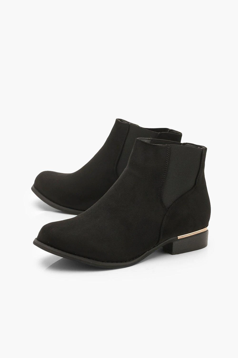 Breite Passform Chelsea-Stiefel Mit Metall-Detail 5 Breite Passform Chelsea-Stiefel Mit Metall-Detail – Bild 3