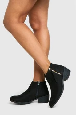 Runde Chelsea-Stiefel Mit Seitlichem Reißverschluss