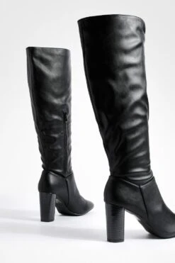 Kniehohe Stiefel Mit Blockabsatz -Nerf Verkäufe fzz88199 black xl 2