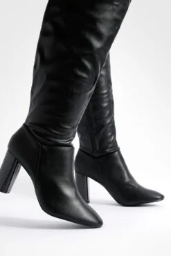 Kniehohe Stiefel Mit Blockabsatz -Nerf Verkäufe fzz88199 black xl 3