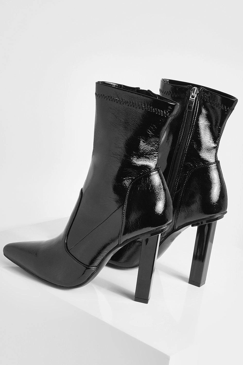 Spitze Stiefel Mit Kroko-Detail 6 Spitze Stiefel Mit Kroko-Detail – Bild 4