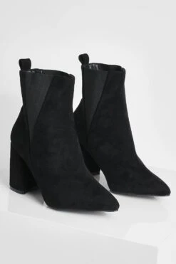 Breite Passform Spitze Stiefel Mit Elastischem Detail -Nerf Verkäufe gzz08436 black xl 2