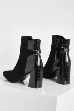 Breite Passform Stiefel Mit Hardware-Detail Und Blockabsatz 9 Breite Passform Stiefel Mit Hardware-Detail Und Blockabsatz -Nerf Verkäufe gzz13664 black xl 3