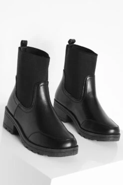 Chelsea-Stiefel Mit Elastischem Einsatz Und Blockabsatz -Nerf Verkäufe gzz13675 black xl 2