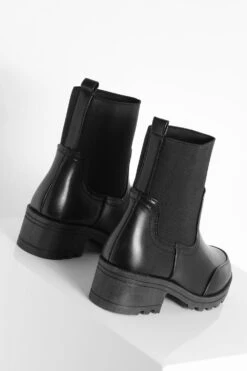 Chelsea-Stiefel Mit Elastischem Einsatz Und Blockabsatz -Nerf Verkäufe gzz13675 black xl 3