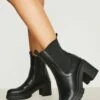 Chelsea-Stiefel Mit Naht-Detail Und Absatz