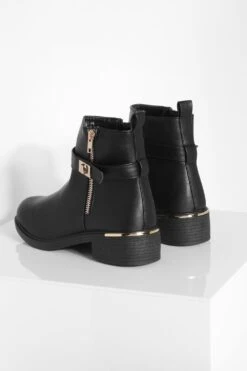 Chelsea-Stiefel Mit Reißverschluss-Detail Und Seitlicher Schnalle -Nerf Verkäufe gzz20661 black xl 3