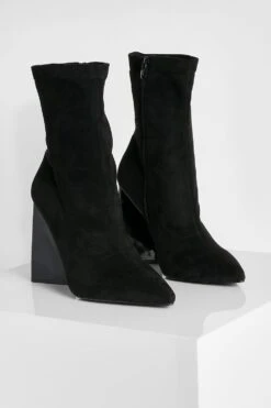 Breite Passform Stiefel Mit Dreieckigem Absatz -Nerf Verkäufe gzz20665 black xl 2