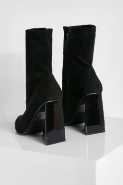 Breite Passform Stiefel Mit Dreieckigem Absatz -Nerf Verkäufe gzz20665 black xl 3