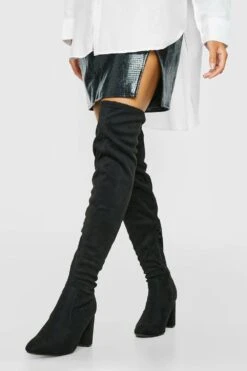 Overknee-Stiefel Mit Blockabsatz