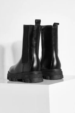 Breite Passform Chelsea-Stiefel Mit Lasche -Nerf Verkäufe gzz20824 black xl 3