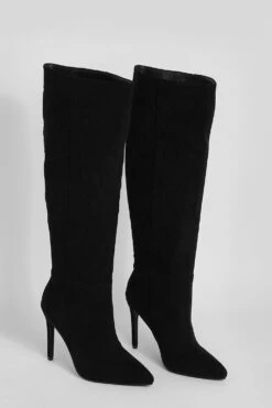 Spitze Overknee Stiletto-Stiefel -Nerf Verkäufe gzz21293 black xl 2