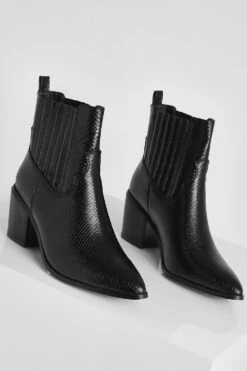 Western Cowboy-Stiefel Mit Schlagenprint-Detail 8 Western Cowboy-Stiefel Mit Schlagenprint-Detail -Nerf Verkäufe gzz25358 black xl 2