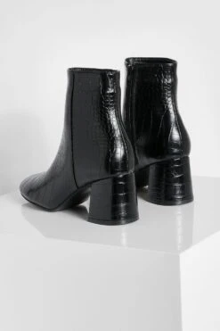 Kroko-Stiefel Mit Blockabsatz 9 Kroko-Stiefel Mit Blockabsatz -Nerf Verkäufe gzz25361 black xl 3