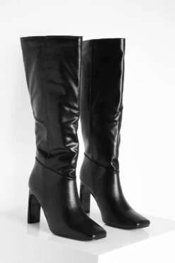 Eckige Kniehohe Stiefel -Nerf Verkäufe gzz26300 black xl 2