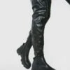 Breite Passform Overknee-Stiefel Mit Klobiger Sohle 2 Breite Passform Overknee-Stiefel Mit Klobiger Sohle -Nerf Verkäufe gzz26304 black xl