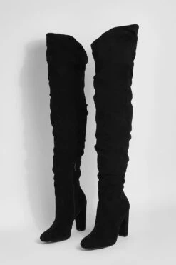 Geraffte Overknee-Stiefel -Nerf Verkäufe gzz26373 black xl 2