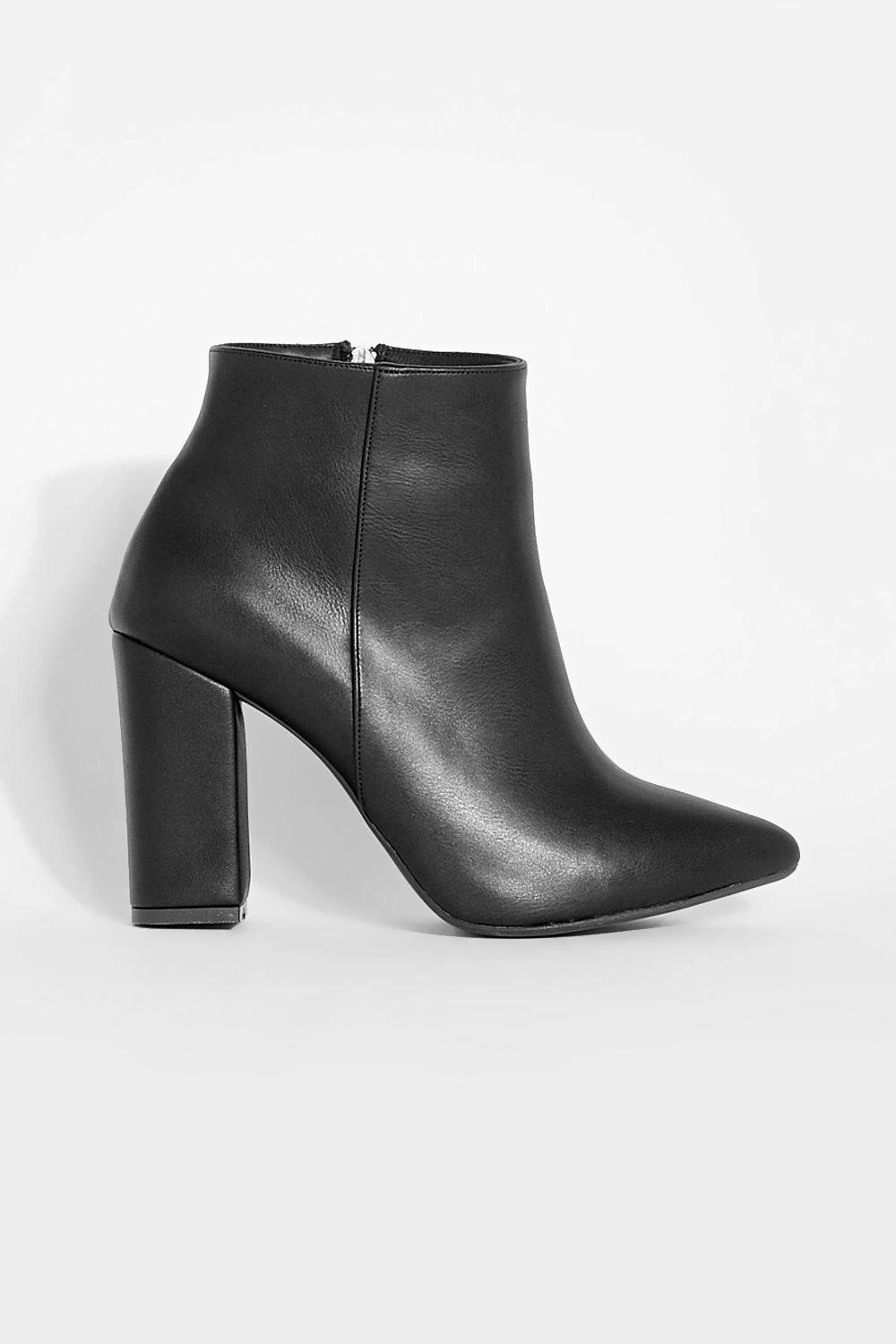 PU-Stiefel Mit Mittelhohem Blockabsatz 3 PU-Stiefel Mit Mittelhohem Blockabsatz – Bild 2