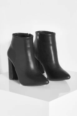 PU-Stiefel Mit Mittelhohem Blockabsatz 7 PU-Stiefel Mit Mittelhohem Blockabsatz -Nerf Verkäufe gzz26495 black xl 2