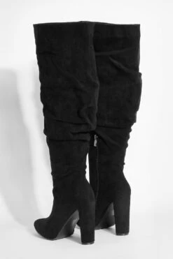 Weite Geraffte Kniehohe Stiefel -Nerf Verkäufe gzz28046 black xl 3