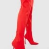 Kniehohe Stiletto-Stiefel Aus Stretch-Neopren 1 Kniehohe Stiletto-Stiefel Aus Stretch-Neopren -Nerf Verkäufe gzz29780 red xl