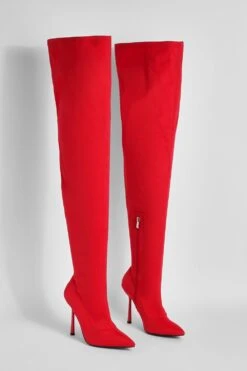 Kniehohe Stiletto-Stiefel Aus Stretch-Neopren 8 Kniehohe Stiletto-Stiefel Aus Stretch-Neopren -Nerf Verkäufe gzz29780 red xl 2