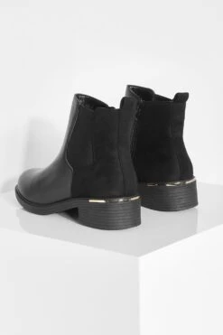 Breite Passform Chelsea-Stiefel Mit Schnallen-Detail -Nerf Verkäufe gzz31025 black xl 3