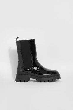 Breite Passform Klobige Chelsea-Stiefel