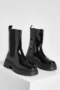 Breite Passform Klobige Chelsea-Stiefel 8 Breite Passform Klobige Chelsea-Stiefel -Nerf Verkäufe gzz31030 black xl 2