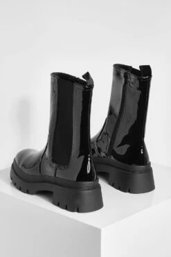 Breite Passform Klobige Chelsea-Stiefel 9 Breite Passform Klobige Chelsea-Stiefel -Nerf Verkäufe gzz31030 black xl 3
