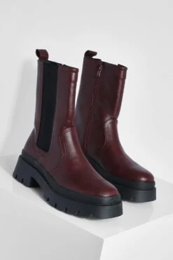 Klobige Chelsea-Stiefel 8 Klobige Chelsea-Stiefel -Nerf Verkäufe gzz31036 merlot xl 2