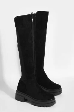 Kniehohe Stiefel Mit Stretch-Einsatz -Nerf Verkäufe gzz31041 black xl 2