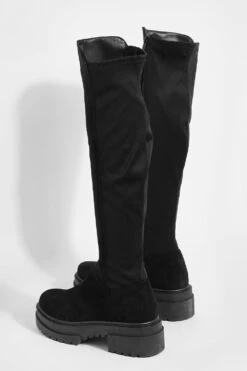 Kniehohe Stiefel Mit Stretch-Einsatz -Nerf Verkäufe gzz31041 black xl 3